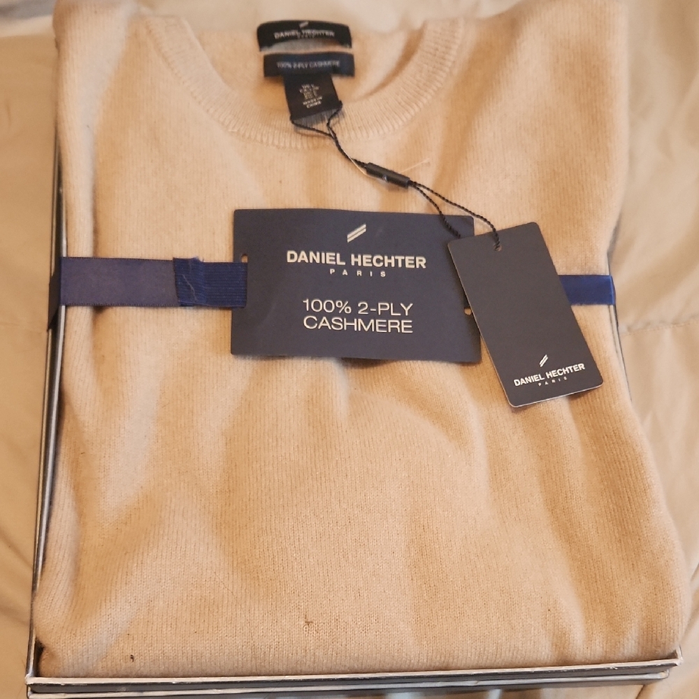 Daniel Hechter Men's Cream Cashmere Sweater